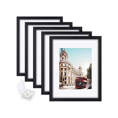 China Hot Sale Modern Amazon Wholesale Solid Wood Black Picture Frame 11x14 Unpadded Wall Mounted Photo Frame Wall Mounted Set for sale