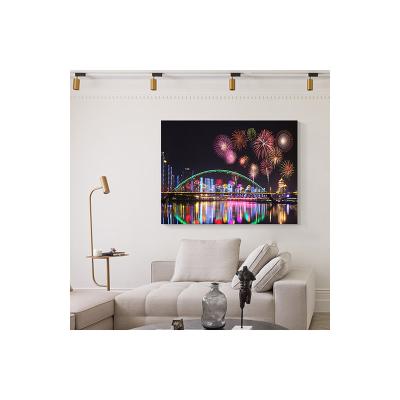 China New Classical/Postmodern Neon Painting Led Nordic Night Landscape City Art Canvas Poster Modern Printing Painting for sale