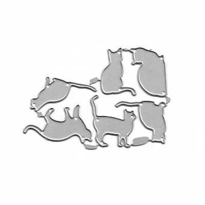 China Europe XY108 6PCs Cat Metal Cutting Dies for DIY Scrapbooking Album Paper Cards Decorative Embossing Crafts Making Template Stencil Die for sale