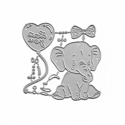 China XY114 Cute Europe Elephant Love Ballboom Cut Dies With Metal Stencil Cutting Dies For Scrapbooking Photo Album Decoration for sale