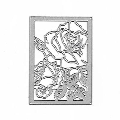 China Europe Roses Square Frame Scrapbooking DIY Metal Cutting Dies Embossing Paper Crafting Stencil XY089 for sale