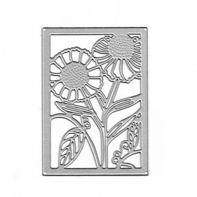 China XY090 Europe Sunflower Frame Metal Border Metal Cutting Dies Scrapbooking Album Card Making Embossing Stencil Die Cuts for sale