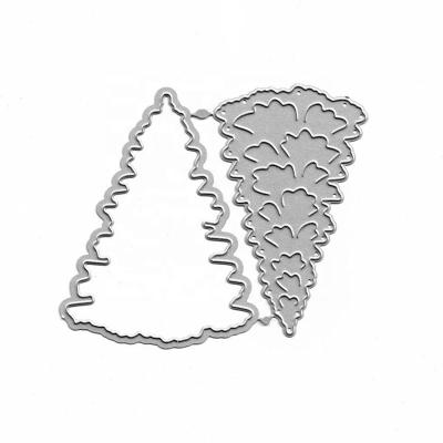 China Europe XY100 2PCs Christmas Trees Embossing Dies Etched Die Metal DIY Cutting Dies For Card Making Christmas Home Decoration for sale