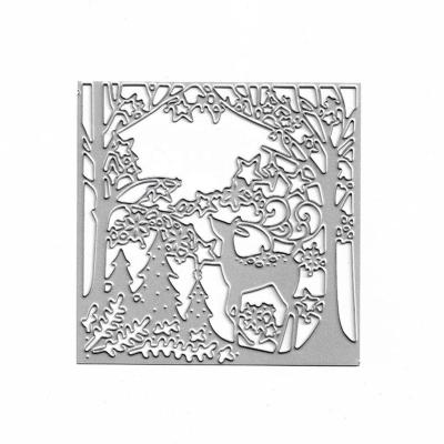 China XY105 Europe Elk Forest Embossing Dies Christmas DIY Scrapbooking Scrapbook Paper Cards Crafts Metal Carbon Steel Decorative Dies for sale