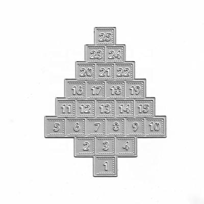 China Europe Christmas Tree Numeral Metal Cutting Dies XY120 for DIY Scrapbook Paper Cards Making Decorative Crafts Embossing Metal Craft Dies for sale