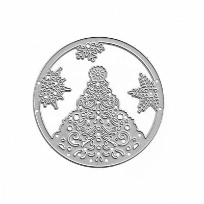 China Europe XY121 Exquisite Christmas Tree Circle Dies With Metal Craft Christmas Decoration Metal Carbon Steel Cutting Dies For DIY Art for sale