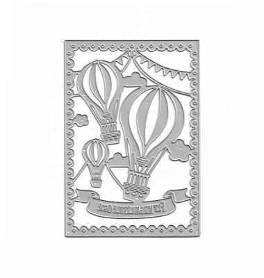 China XY094 Hot Europe Air Balloon Square Frame Template Stencil Dies Metal Cutting Dies For DIY Scrapbooking Album Paper Cards Decoration for sale