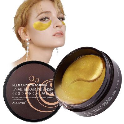 China Wholesale Anti-Wrinkle Private Label Nail Repair Collagen Eye Patch Gold Foil Crystal Moon Gel Eye Skin Care Mask Correction for sale