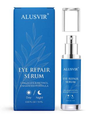 China Dark Circles Wholesale Best Natural Nourishing Aloe Vera Anti Aging Collagen Vitamin C Hyaluronic Acid Serum for Dark Circles and Puffiness for sale