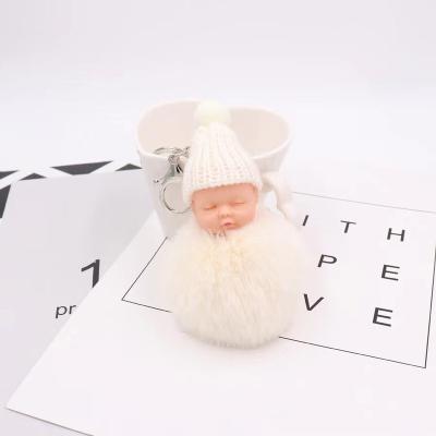 China Promotional Gift Sleeping Baby - Key Chain Charm Women Cute Key Chain Key Chain Car Key Chain New Doll Plush Dangling Fur Key for sale