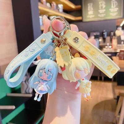 China Cartoon JK Cat Ear Girl Keychain Doll Car Key Chain Pendant Gift Cartoon Creative Cute Couples Bag Ornament Key Ring Promotion Gift for sale