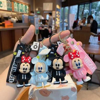 China Cartoon Mickey Mouse Minnie Figure Keychains Kid Promotion Gift Anime Chain Model Toy Kawaii Children Gift for sale