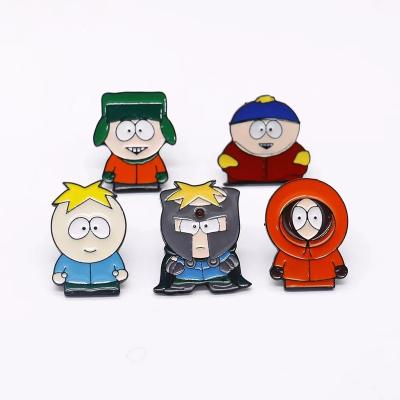 China Like The Picture Anime Movies South Park Series Enamel Pins Collect Metal Comic Brooch Backpack Collar Lapel Funny Funny Badges for sale