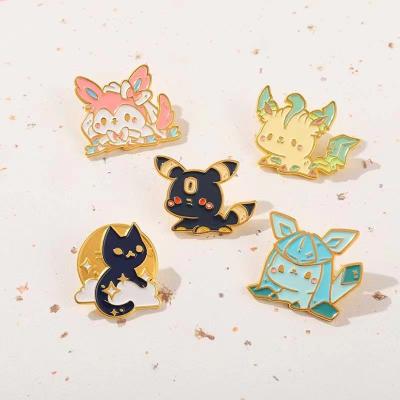 China As Simplicity Pop-enamel Pin Lapel Badges Brooches For Women Funny Jewelry Cute Picture Cartoon Cat Shape Women Brooches for sale