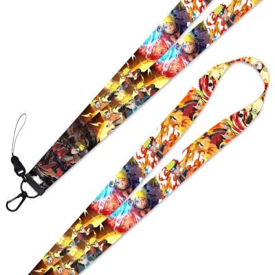 China Japanese Lanyard ID Card Bank Passport Card Holder Nylon Nylon Cartoon Hand Rope Streamer Anime Card Holder Toys for sale