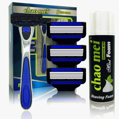 China Chinese Wholesale Travel Razor Face Maker Two Piece Shaver Set With Detachable Head for sale