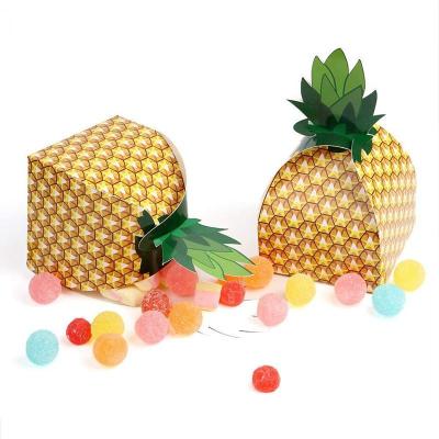 China Large Recyclable Pineapple 3D Mini Candy Gift Boxes Summer Beach Pool Fruit Party Decorations Gift Bags Wrap Supplie for sale