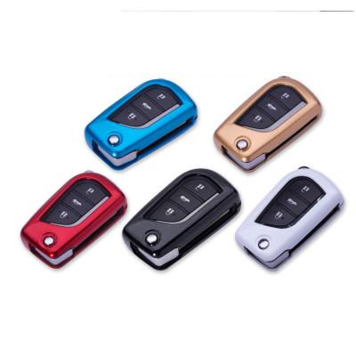 China Non-Toxic ABS Paint Car Key Case Cover For Toyota Hilux Vigo Keyless Remote Case Casing Side Shell Cap Fob Protection for sale