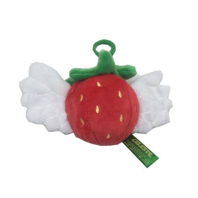 China New Trend 2020 Kids Popular Red Berry Fruit Plush Toys Key Chain Strawberry Stuffed Toys for sale