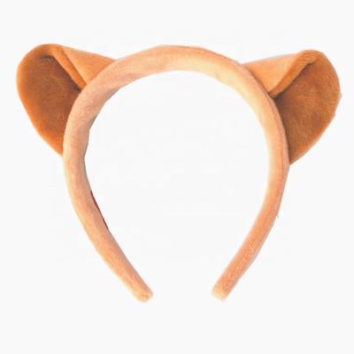 China Simply Popular Design Hair Band Lower MOQ Custom Fox/Cat/Bunny Animal Ears Plush Headband For Women for sale