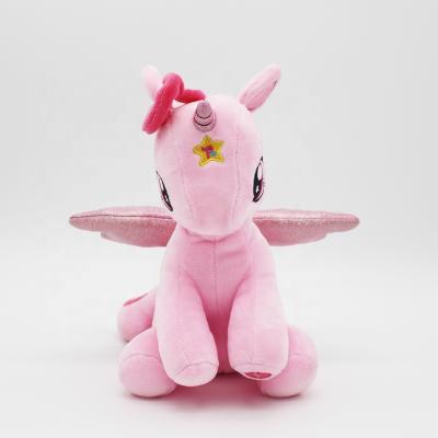 China Best Quality 10mm Popular Wholesale Popular Furry White Unicorn Plush Toy Soft Unicorn for sale