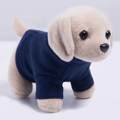 China Popular Custom You Logo Material Various Color T-shirt Dog Plush Animal Soft Stuffed Dog Toys for sale