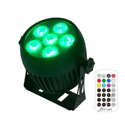 China KTV IP65 IR Waterproof Remote Led Par Light 6 x 18w RGBWA+UV Led Par64 DMX Wireless Battery for sale