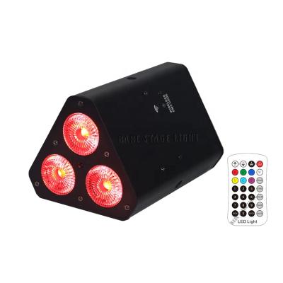 China Remote control wedding 3x18w RGBWA+UV IR bars uplight wireless dmx battery operated led par stage light for sale