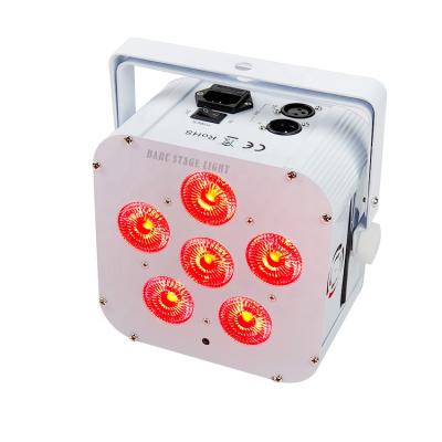 China Mini 6X18W 6in1 colors of bars led dmx par light IR DJ battery operated wireless remote control uplight for sale