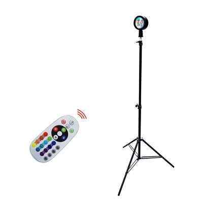 China Hot Sale Modern Tripod RGB 16 Color Sunset Lamp With Remote Control Rainbow Projection Light for sale