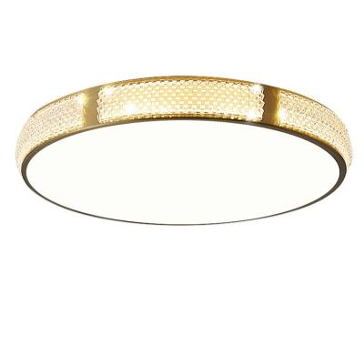 China Hot Sale Modern Pure Brass Lamp Surface Mounted Online and Offline Ceiling Light for Living Room Bedroom Hotel Lamp for sale