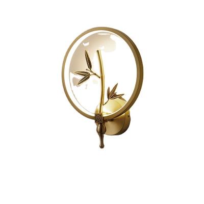 China Traditional direct manufacturer pure copper wall lamp for living room background wall corridor aisle bedside wall lamp for sale