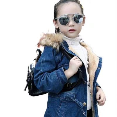 China Fashion windproof and cool fancy girls coats celebrity fashion winter coats denim coat for sale