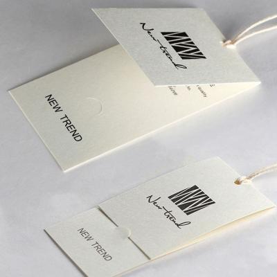 China New Style Recycled Clothing Swing Hang Tag Recyclable Printed Paper Luxury Custom Hang Tag For Clothing /Shoes/Underwear/Garment for sale