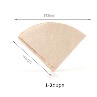 China Natural unbleached v-type coffee filterring filter paper 1-2CUP V01 for sale