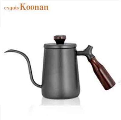 China 350ML Viable Painted Black Coffee Drop Kettle Gooseneck Pot 304 Stainless Steel Coffee Poured Pot Teapot for sale