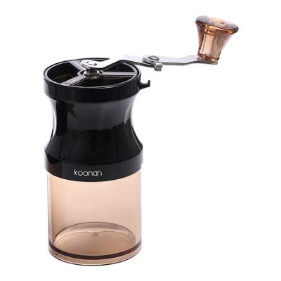 China Plastic Adjustable Coarse and Fine Powder Forming Manual Coffee Grinder Mini Coffee Grinder Kitchen Tableware for sale