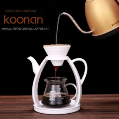 China Viable Koonan Oven Hand Coffee Filter Holder Ceramic Coffee Filter Baskets for sale