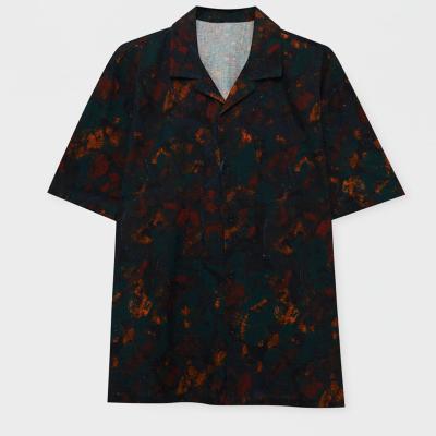 China Anti-pilling 2022 New Design Rayon Hawaiian Shirt Fashionable Short Sleeve Shirts Digital Printing Summer Men Shirt for sale