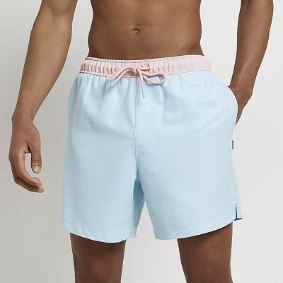 China New Style Gym White Color Block Hot Custom Drawstring Fitness Running Anti-Wrinkle Men's Shorts for sale