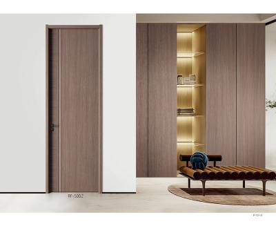 China Windproof Chinese factory melamine wood grain doors, modern wooden interior doors with good quality for sale