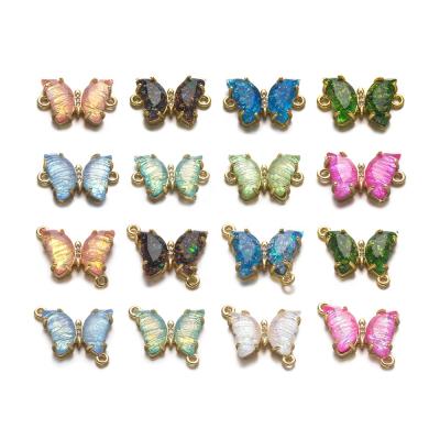 China FASHIONABLE Cliobeads Butterfly Kidney Charms Simple DIY Colorful Gold Plated Brass Connectors For Jewelry Making for sale