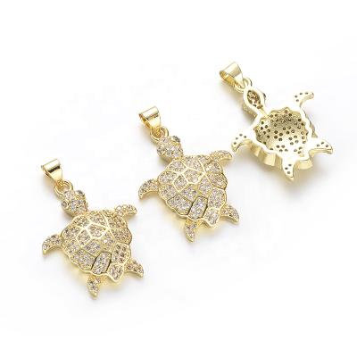 China Cheap Pendant Cliobeads FASHIONABLE Elephant Owl Turtle Pendant Gold Plated Small Brass Necklace Pendant for sale