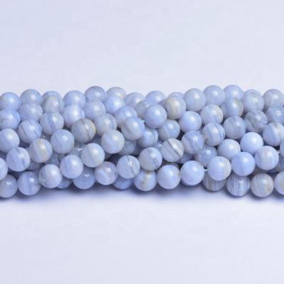 China Wholesale Rhodonite Gemstone Loose Beads Round Lace Blue Agate Beads CB37686 for sale