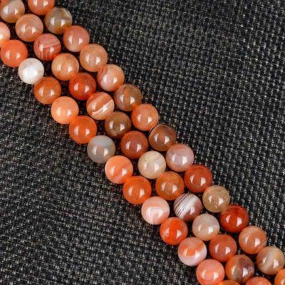 China For Jewelry Making Wholesale Semi Precious Botswana Red Agate Gemstone Strand Bead 6mm For DIY Mala Stone for sale