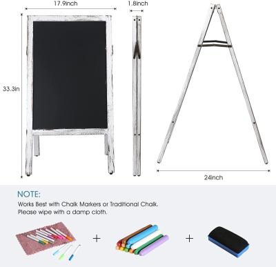 China Free Standing Rustic Magnetic Blackboard Wholesale Price Free A-Frame Chalkboard for sale