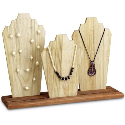 China Morden Necklace Bust Stands Wooden Jewelry Display Stand Necklace Display Rack for sale