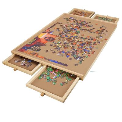 China DIY TOY Jigsaw Puzzle Board for 1000 Pieces with 4 Drawers and Sliding Holder Jigsaw Organizers for Adults for sale