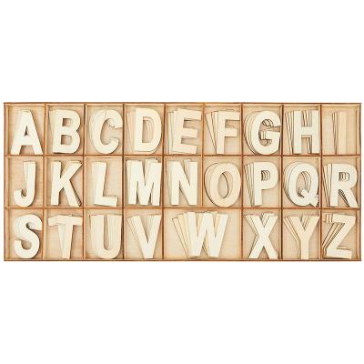 China Improve Child's Hand Ability Wooden Letters with Storage Tray for Crafts, Wooden Alphabet ABCs for Study for sale