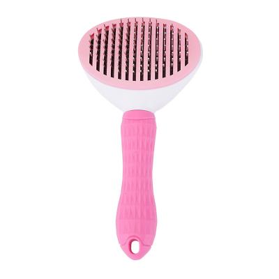 China Amazon Stocked Top Selling Pet Grooming Brush Self Cleaning Tool Dog Pet Comb Hair Remover for sale